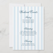 Ze is een Lobster Blue Striped Bachelorette Kaart (Achterkant)