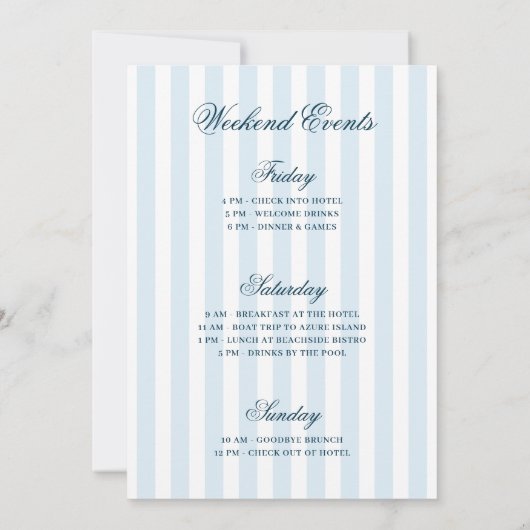 Ze is een Lobster Blue Striped Bachelorette Kaart (Achterkant)