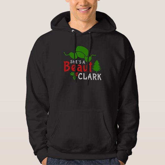 Ze is een mooie Clark lelijke kerst gelukkige fami Hoodie (Voorkant)