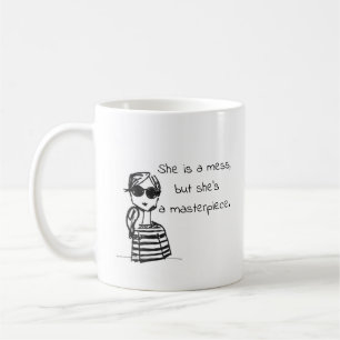 Ze is een puinhoop - Motivatie Zazzle Coffee Mok