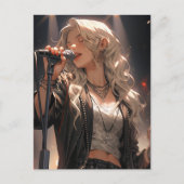 Ze is een Rockstar Briefkaart (Voorkant)