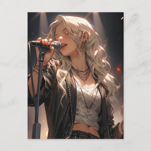 Ze is een Rockstar Briefkaart (Voorkant)