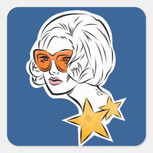Ze is een Star Mode Retro Style Classic Sticker