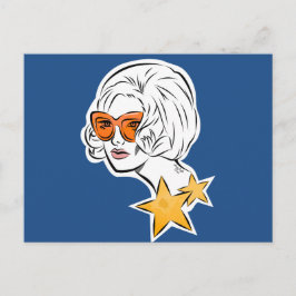 Ze is een Star Retro-stijl Briefkaart