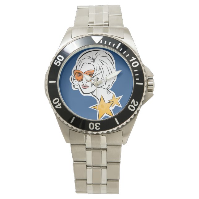 Ze is een Star Retro-stijl Horloge (Voorkant)