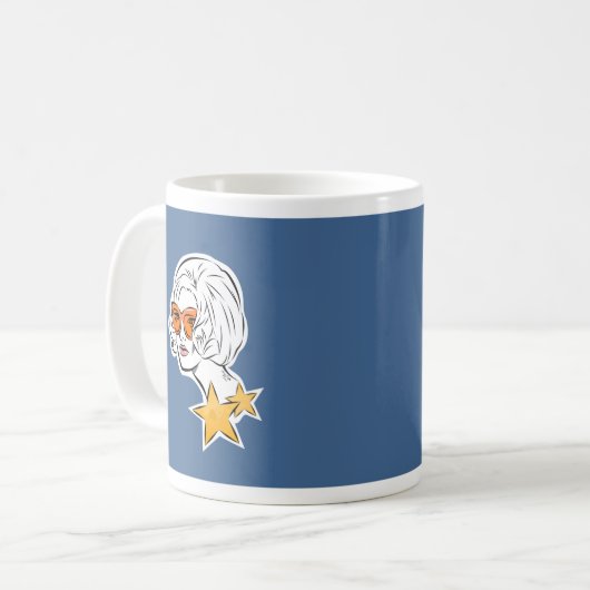 Ze is een Star Retro-stijl Koffiemok (Voorkant links)