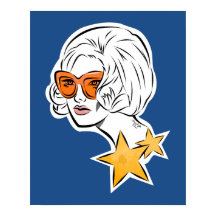 Ze is een Star Retro-stijl