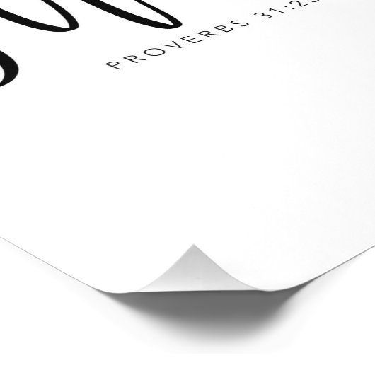 Ze is een sterk bijbelvers foto afdruk (Hoek)