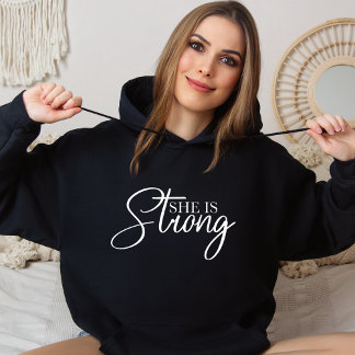 Ze is een sterke, religieuze Christelijke hoodie Trui