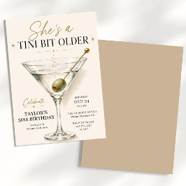 Ze is een Tini Beetje Oudere Martini Verjaardag Kaart