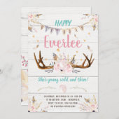 Ze is een uitnodiging voor de geboorte van Wild On (Voorkant / Achterkant)