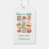 Ze is een vangst Bruidsmeisjesfeest Cadeaulabel (Achterkant)