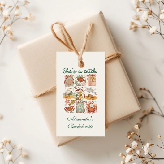 Ze is een vangst Bruidsmeisjesfeest Cadeaulabel