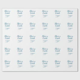 Ze is een vangst vrijgezellenfeest naam blauw datu cadeaupapier