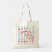 Ze is een vangst vrijgezellenfeest  tote bag (Achterkant)