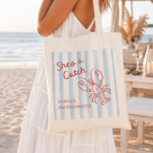 Ze is een vangst vrijgezellenfeest  tote bag