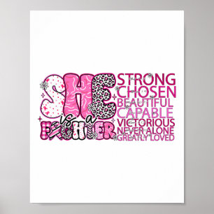 Ze is een vechter Christelijke borstkanker krijger Poster