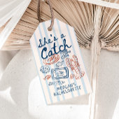 Ze is een visvangst kustbachelorette cadeaulabel