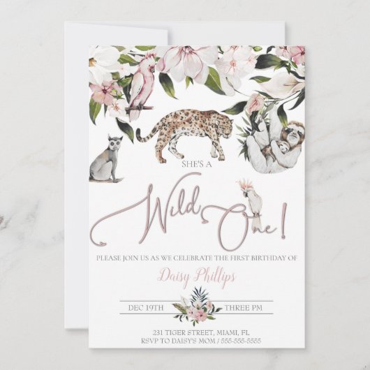 Ze is een vrijdagse uitnodiging voor een Oerwoud S (Voorkant)