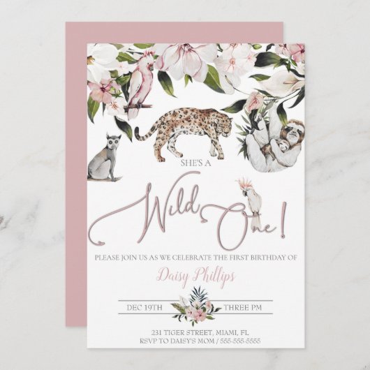 Ze is een vrijdagse uitnodiging voor een Oerwoud S (Voorkant / Achterkant)