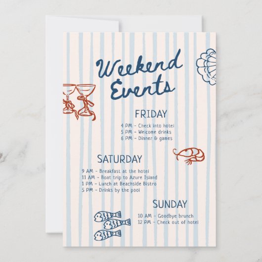 Ze is een vrijgezellenmeisje aan de kust kaart (Achterkant)