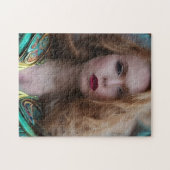 Ze is een Warrior Jigzaag Puzzle Legpuzzel (Horizontaal)