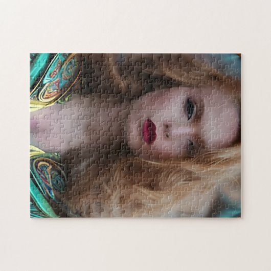 Ze is een Warrior Jigzaag Puzzle Legpuzzel (Horizontaal)