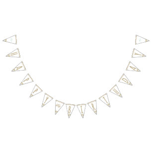 Ze is een Wild One Monogram Happy Birthday Vlaggetjes