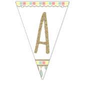 Ze is een Wild One Monogram Happy Birthday Vlaggetjes (Derde vlag)