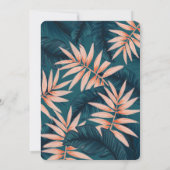 Ze is een Wild One Pink Monster & Tropisch Oerwoud Kaart (Achterkant)