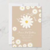 Ze is een Wild ONE White Daisy Verjaardag Kaart (Voorkant)