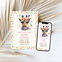 Ze is een wilde een Giraffe 1e verjaardagsfeestje