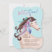 Ze is een wilde eenstam Waterverf Unicorn Kaart (Voorkant)