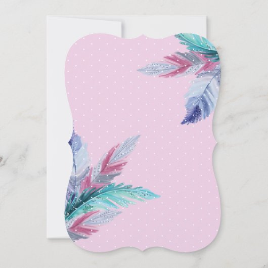 Ze is een wilde eenstam Waterverf Unicorn Kaart (Achterkant)