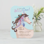 Ze is een wilde eenstam Waterverf Unicorn Kaart (Staand voorkant)