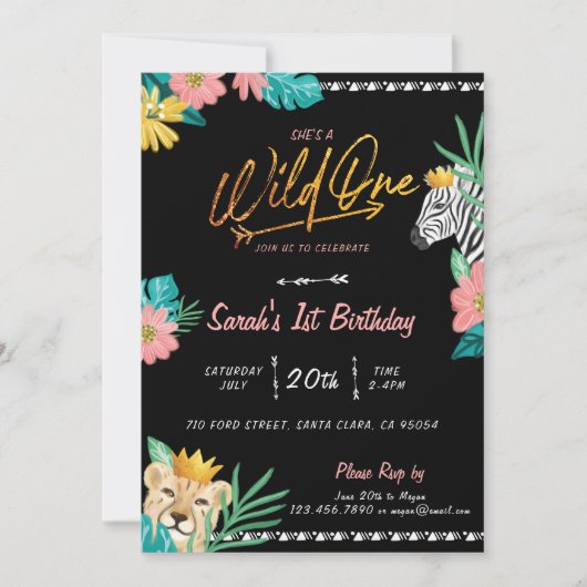 Ze is een wilde eentropische Oerwoud. Kaart (Voorkant)