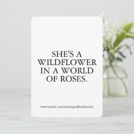 Ze is een Wildflower Kaart, Inspirerend Custom Gif Feestdagenkaart