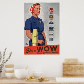 Ze is een WOW Poster (Keuken)
