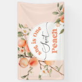 Ze is een zoete perzik 1e verjaardag perzik spandoek (Verticaal)