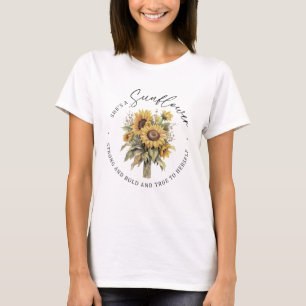Ze is een zonnebloem Inspirerend T-shirt