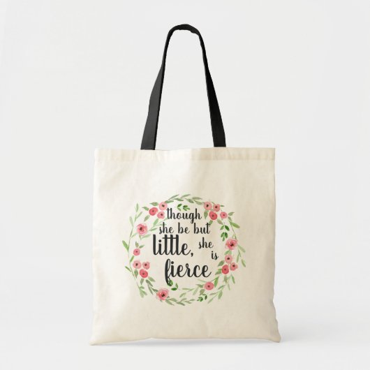 Ze is Fierce | Kwijting Floral Tote Bag (Voorkant)