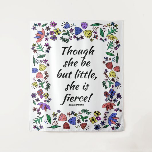 Ze is Fierce Large Wandkleed (Voorkant)