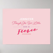 Ze is Fierce Personalized Poster Print (Voorkant)