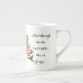 Ze is Fierce Sassy Shakespeare Quote Porselein Kop (Rechts)