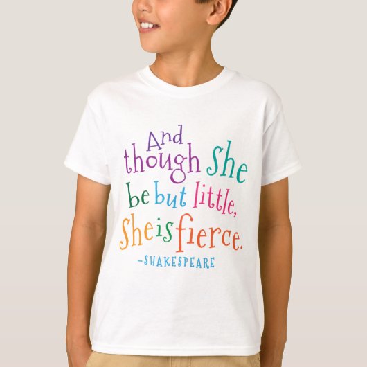 Ze is Fierce Shakespeare T-shirt (Voorkant)
