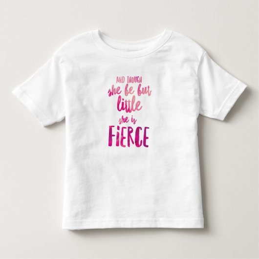 Ze is Fierce Toddler Fine Jersey T-Shirt (Voorkant)