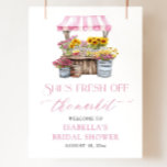 Ze is Fresh Off the Market Vrijgezellenfeest Welko Poster<br><div class="desc">Welkom bij de douche! 💕🛒 Zet de toon met deze Pink She’s Fresh Off the Market vrijgezellenfeest welkom poster – de perfecte mix van charme en feest! Met zacht roze tinten, speelse wilde bloemen en , op de markt geïnspireerde details, voegt dit bord een warme, stijlvolle toets toe aan uw...</div>