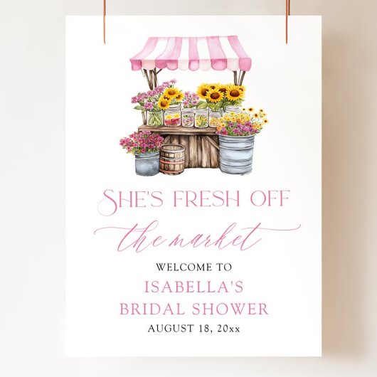 Ze is Fresh Off the Market Vrijgezellenfeest Welko Poster