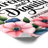 Ze is gekleed in kracht - Christelijke muurkunst Poster (Hoek)