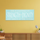 Ze is gekleed in kracht en waardigheid canvas (Insitu (Woonkamer))